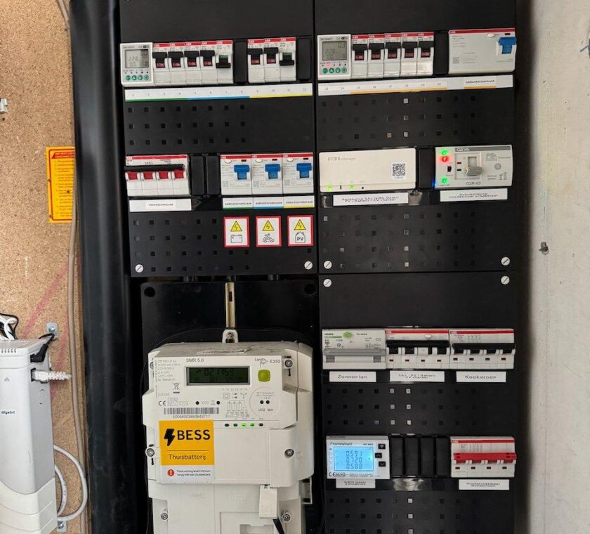De vernieuwde groepenkast met SAJ EV/PV/Battery integratie